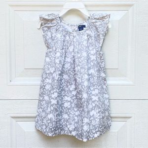 NWT 12-18m Baby Gap gray and white dress